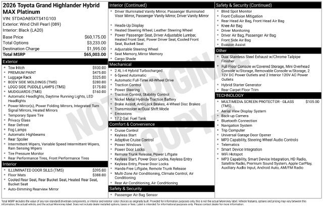 New 2026 Toyota Grand Highlander AWD Hybrid image 2