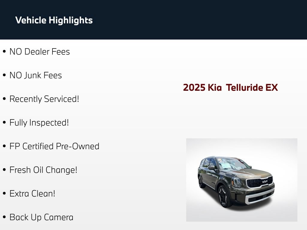 Used 2025 Kia Telluride EX w/ EX Captain's Chair Package FWD image 3