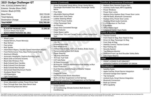 Used 2021 Dodge Challenger GT w/ Blacktop Package image 5