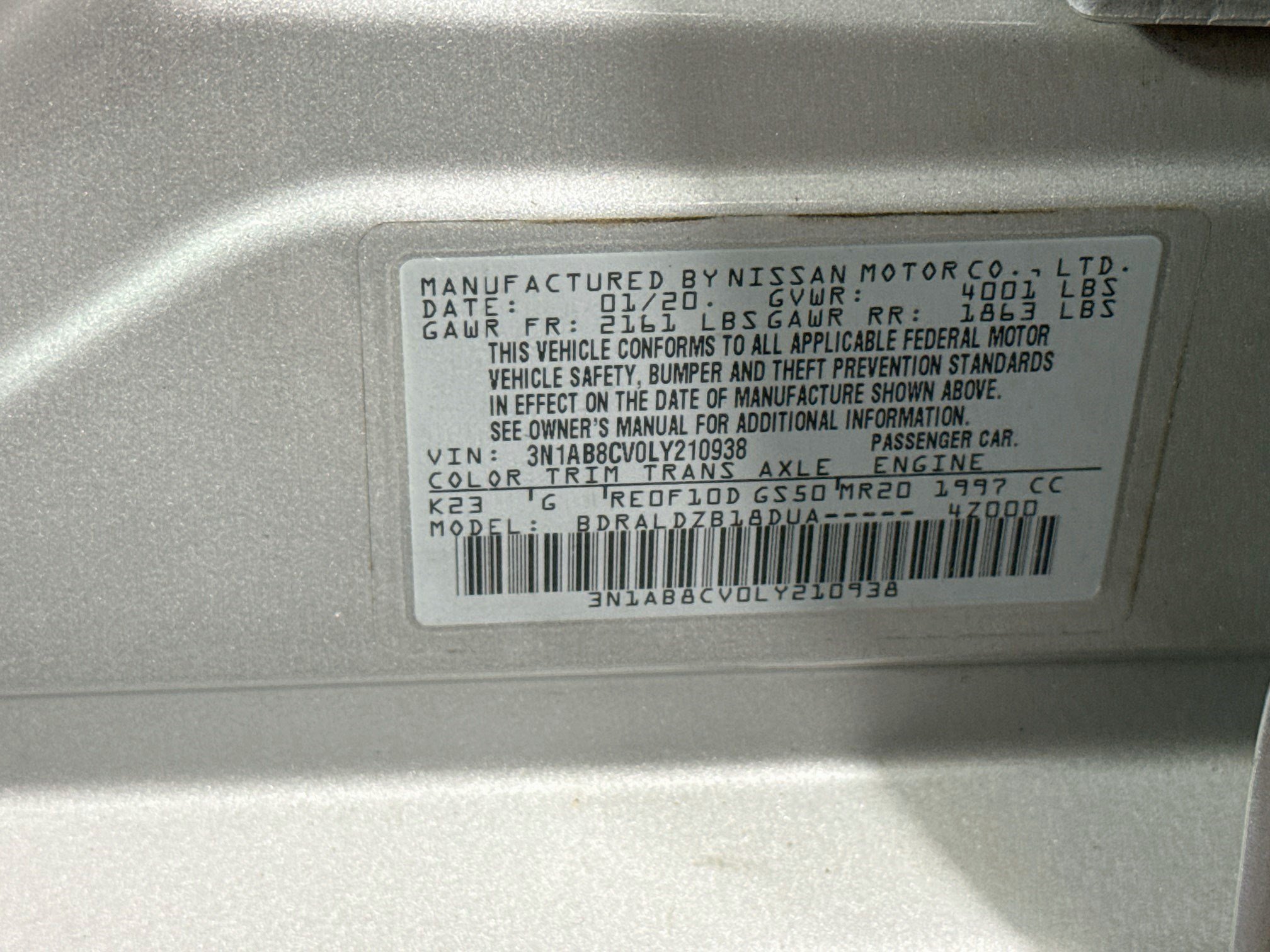 Used 2020 Nissan Sentra SV w/ Trunk Package FWD image 40