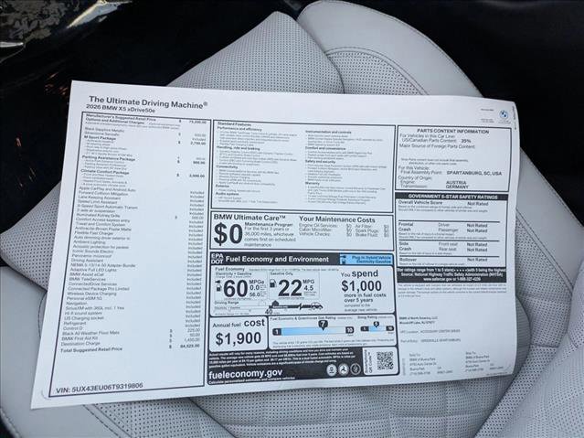 New 2026 BMW X5 xDrive50e w/ M Sport Package AWD/4WD image 18