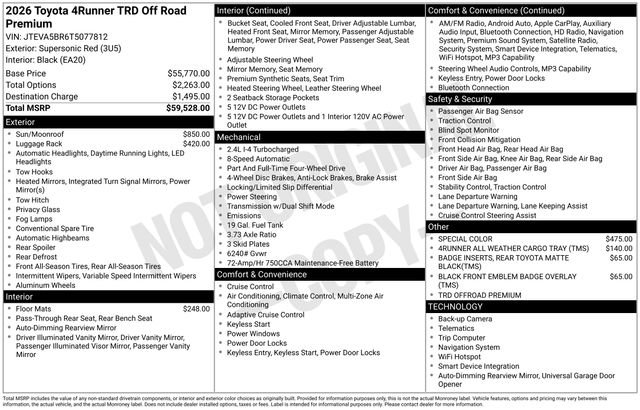 New 2026 Toyota 4Runner TRD Off-Road Premium image 7