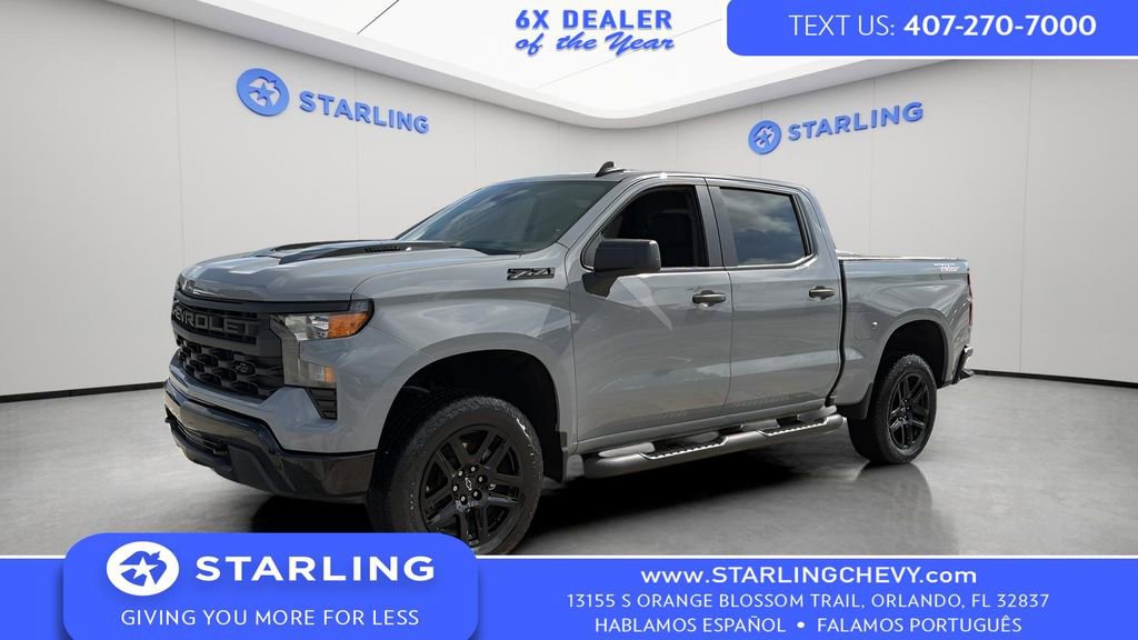 Certified 2025 Chevrolet Silverado 1500 Custom Trail Boss w/ Turbomax Blackout Package