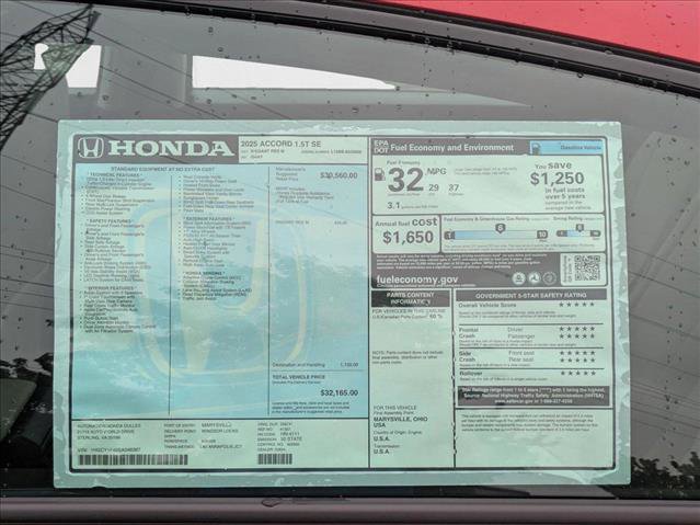 New 2025 Honda Accord SE image 17