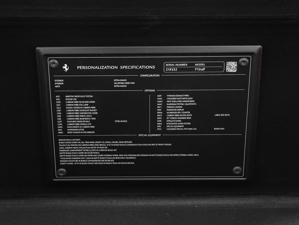 Certified 2016 Ferrari F12tdf image 53