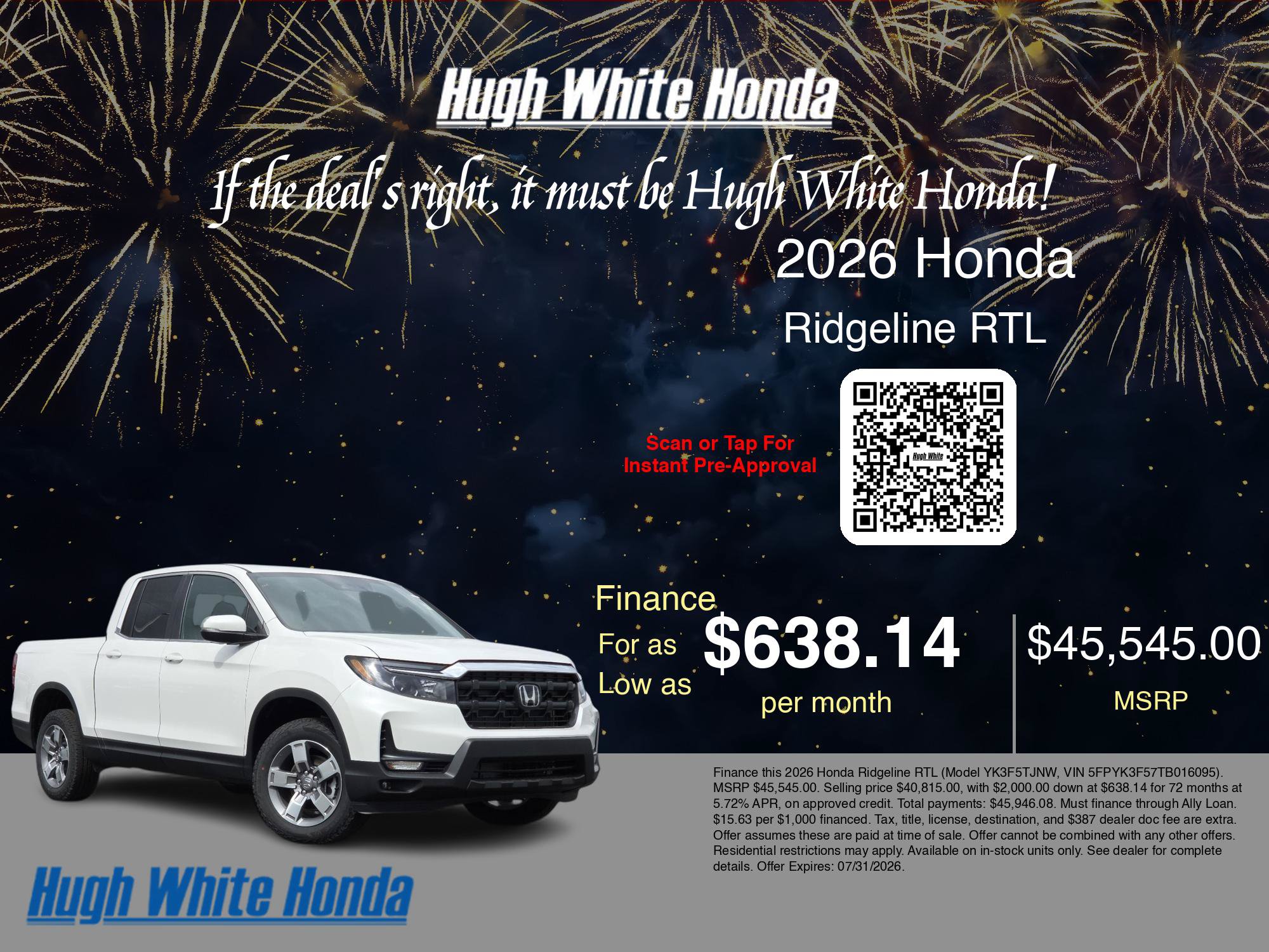 New 2026 Honda Ridgeline RTL image 7