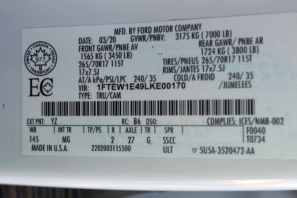 Used 2020 Ford F150 XLT w/ Equipment Group 301A Mid image 30