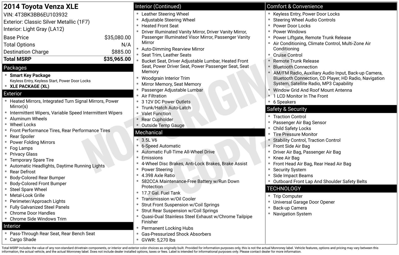 Used 2014 Toyota Venza XLE image 18