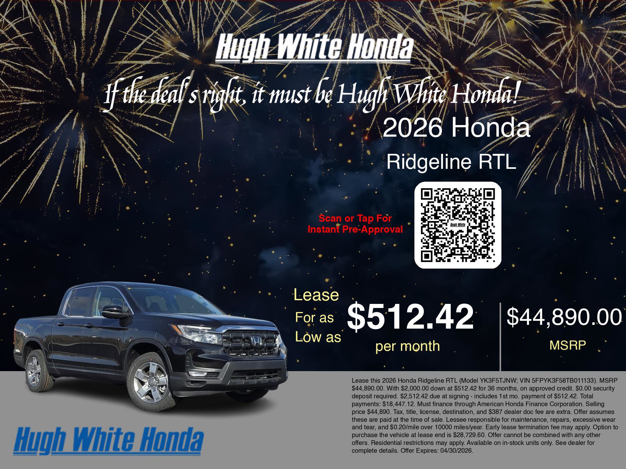 New 2026 Honda Ridgeline RTL image 3