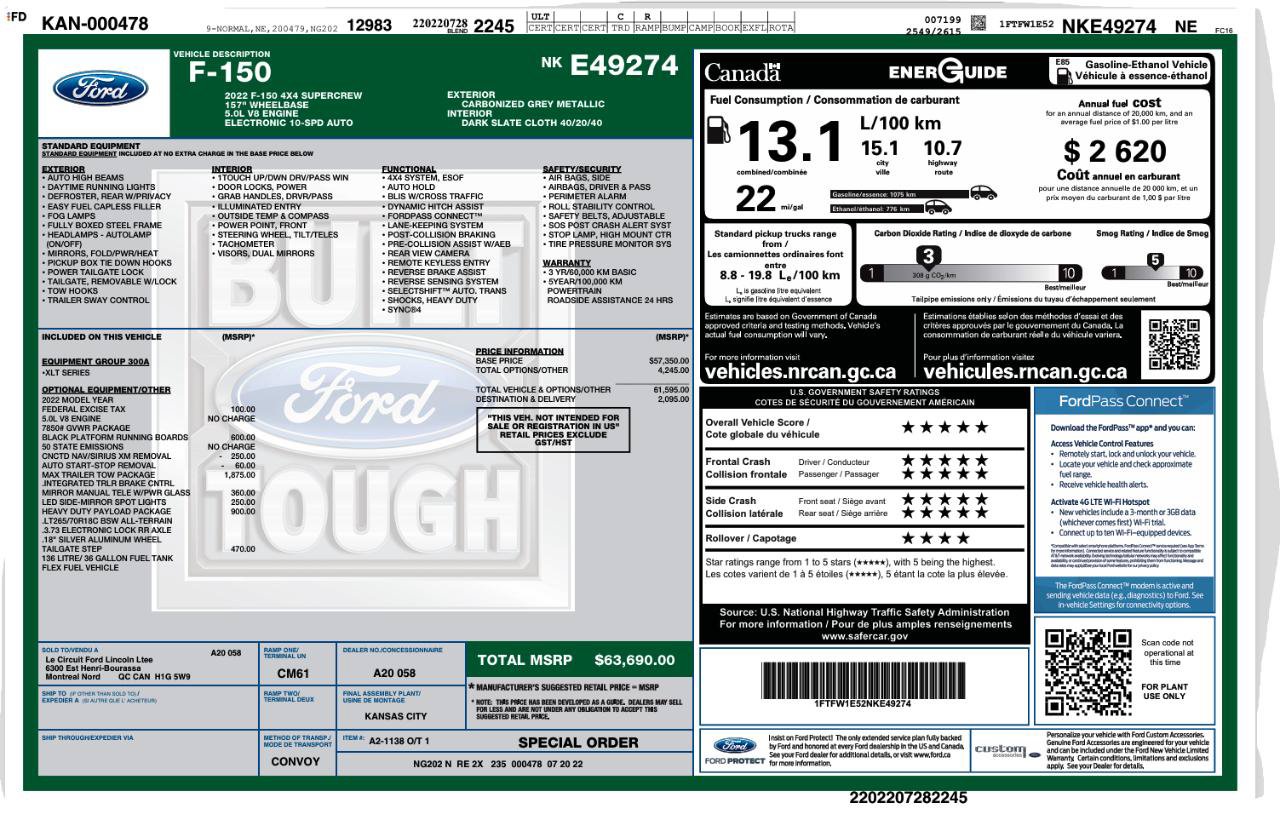 Used 2022 Ford F150 XLT w/ Max Trailer Tow Package AWD/4WD image 18
