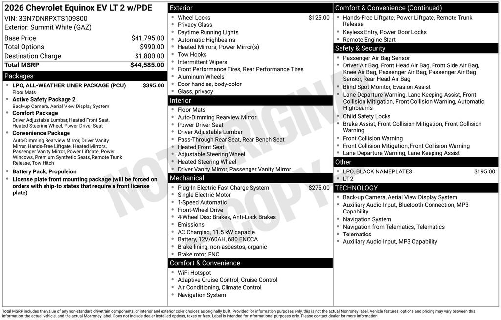 New 2026 Chevrolet Equinox EV LT FWD image 33