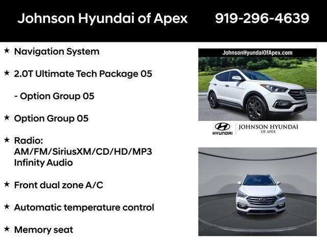 Used 2017 Hyundai Santa Fe Sport w/ 2.0T Ultimate Tech Package 05 image 6