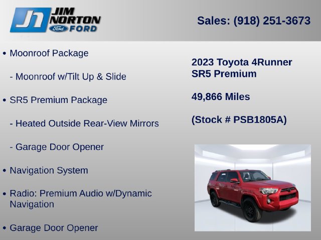 Used 2023 Toyota 4Runner SR5 Premium w/ Moonroof Package AWD/4WD image 11