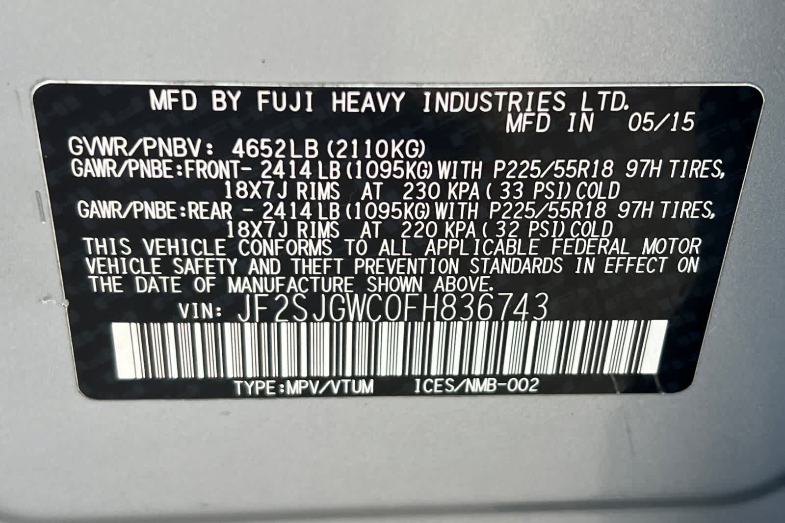 Used 2015 Subaru Forester 2.0XT Touring w/ Eyesight & Navigation System AWD/4WD image 39