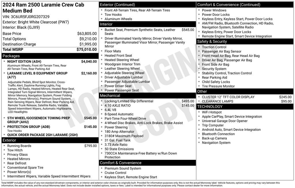 New 2024 RAM 2500 Laramie w/ Night Edition AWD/4WD image 5