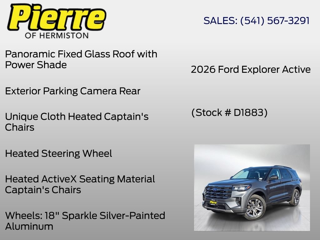 New 2026 Ford Explorer Active w/ Active Comfort Package AWD/4WD image 18