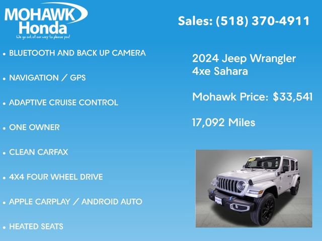 Used 2024 Jeep Wrangler Unlimited Sahara w/ Technology Group image 7