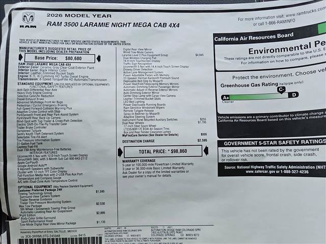 New 2026 RAM 3500 Laramie AWD/4WD image 19