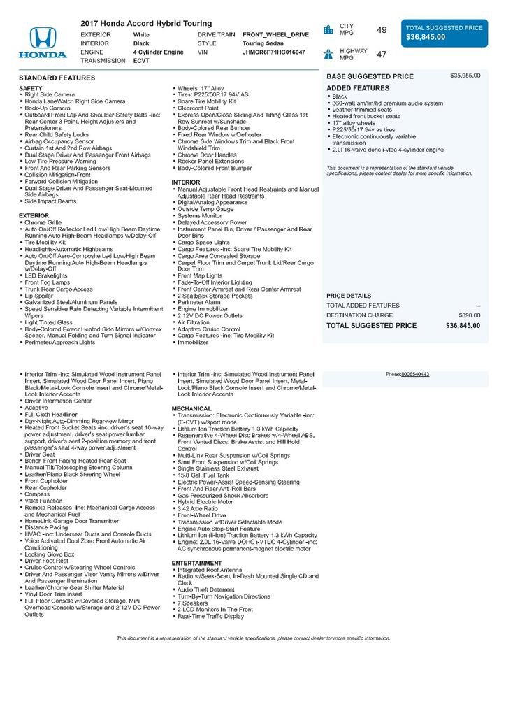 Used 2017 Honda Accord Touring image 3