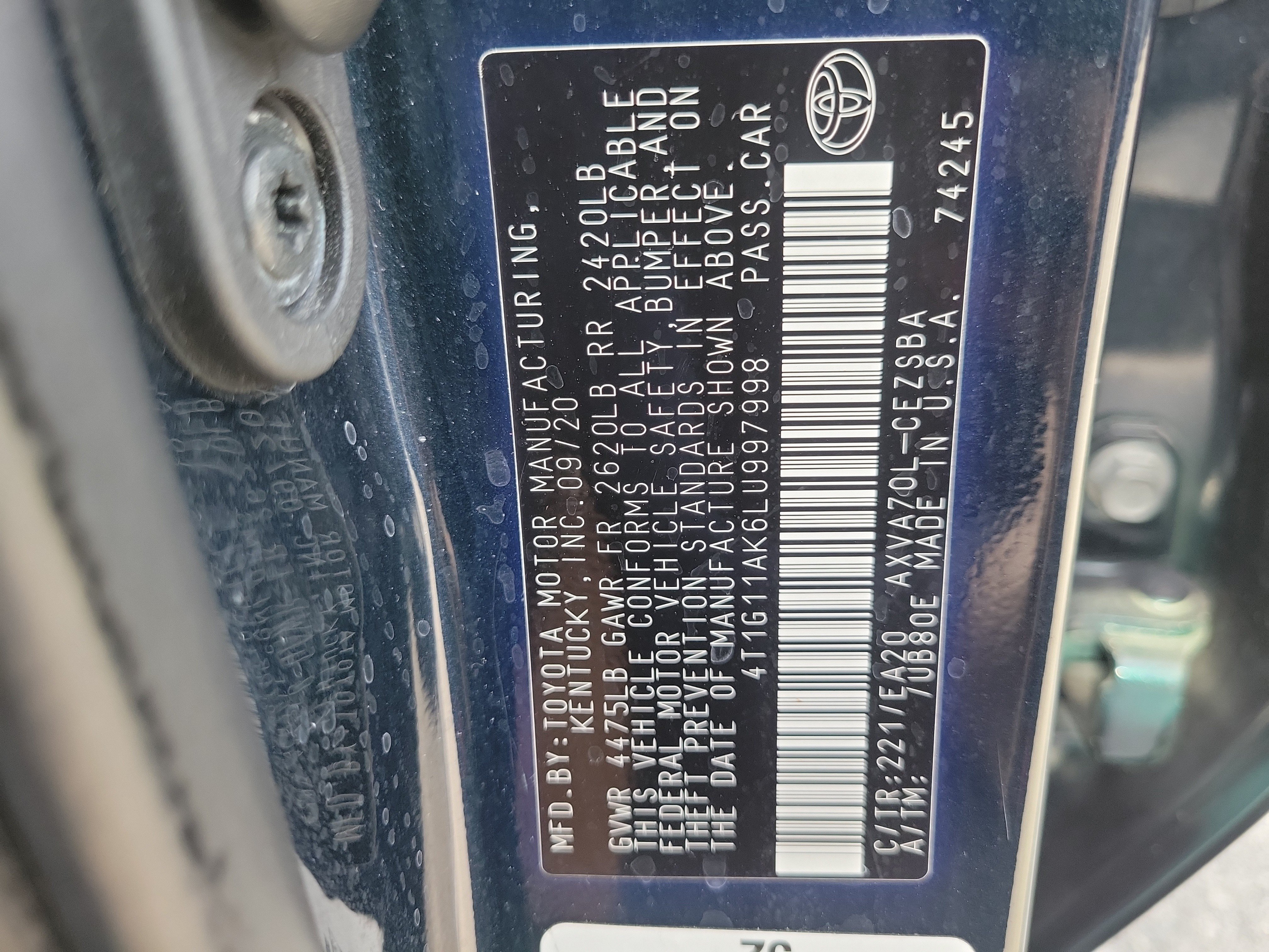 Used 2020 Toyota Camry SE FWD image 32