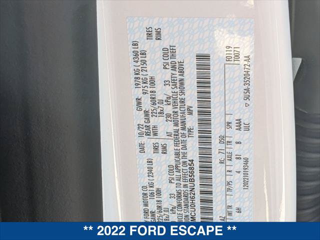 Used 2022 Ford Escape SEL FWD image 24