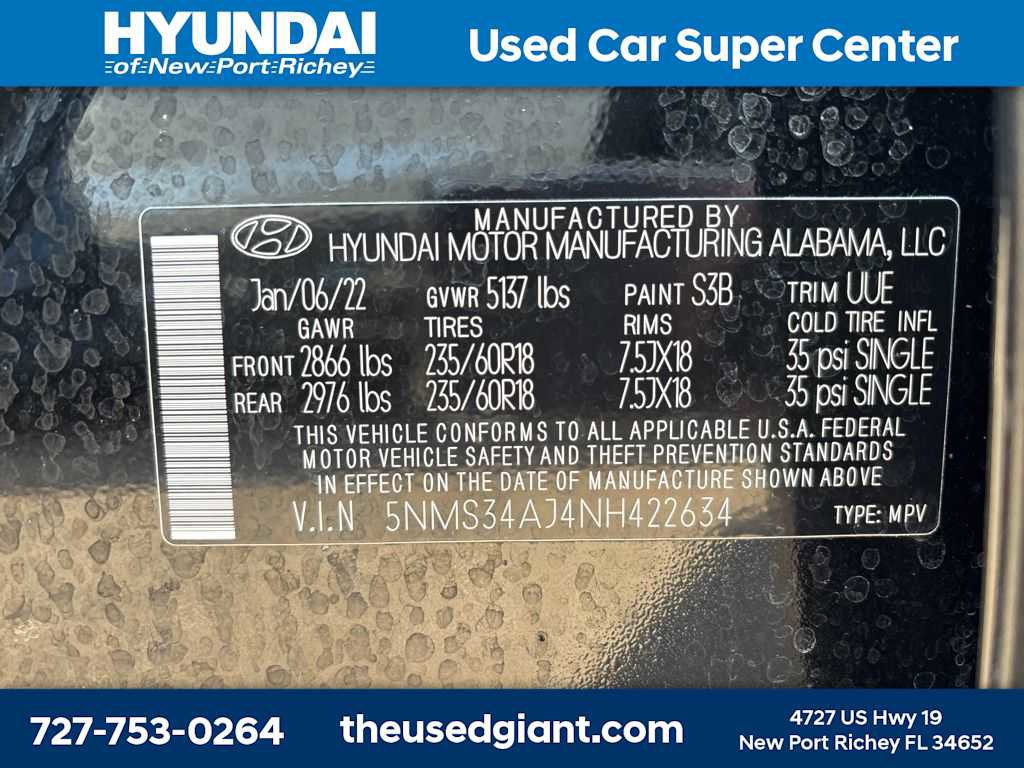 Used 2022 Hyundai Santa Fe SEL w/ Convenience + Premium Package FWD image 13