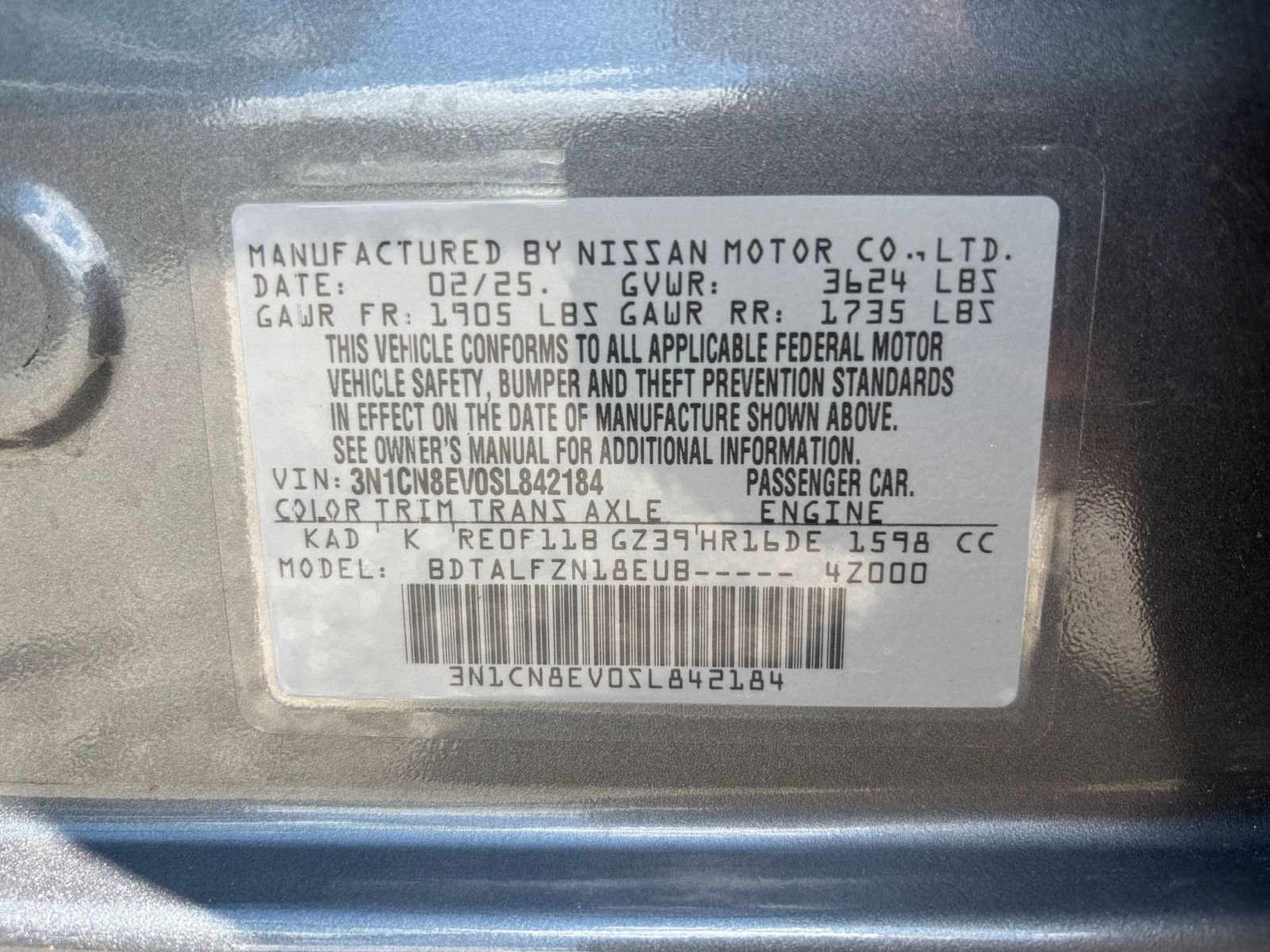Used 2025 Nissan Versa SV FWD image 27