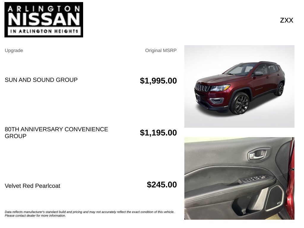 Used 2021 Jeep Compass Latitude w/ Sun and Sound Group AWD/4WD image 4