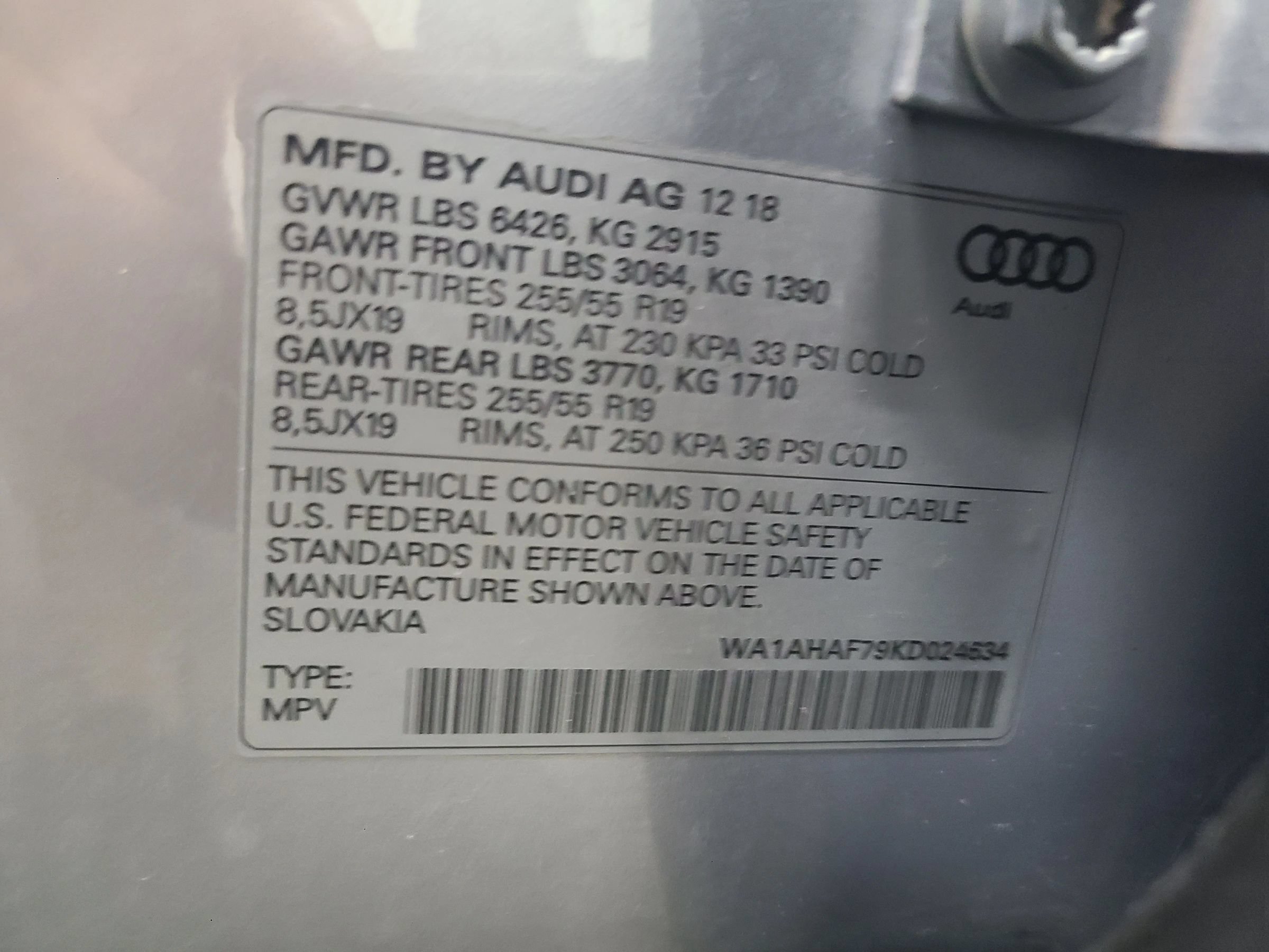 Used 2019 Audi Q7 2.0T Premium w/ Convenience Package AWD/4WD image 3