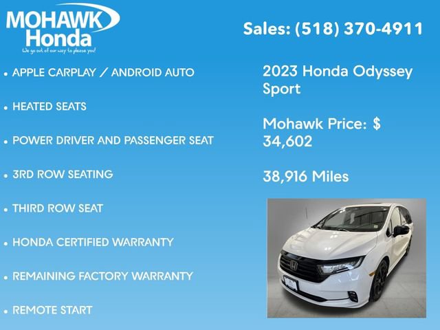 Certified 2023 Honda Odyssey Sport image 16