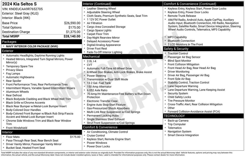 Certified 2024 Kia Seltos S image 8