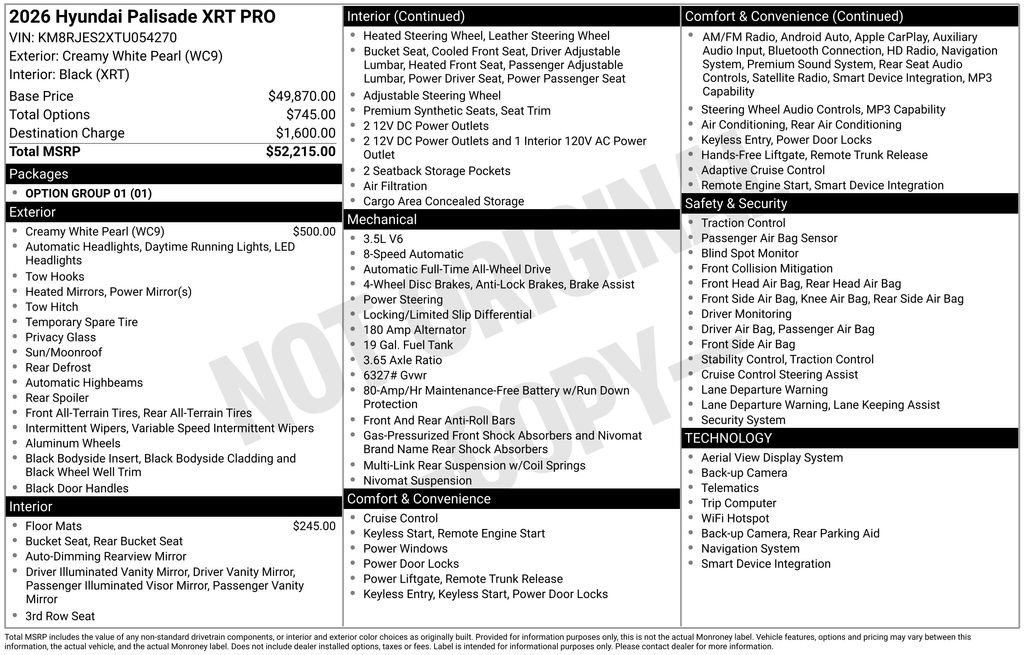 New 2026 Hyundai Palisade XRT Pro image 32
