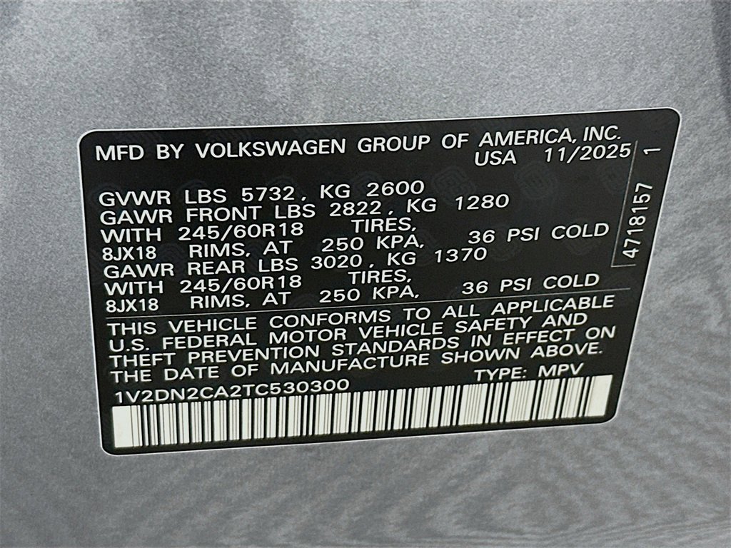 New 2026 Volkswagen Atlas SE image 26