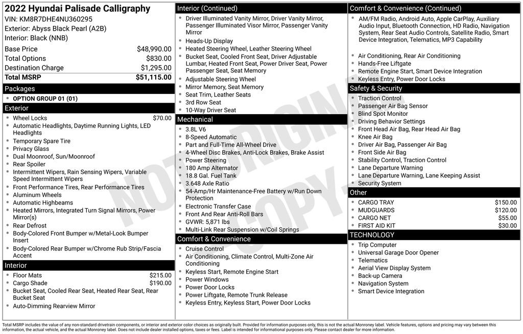 Used 2022 Hyundai Palisade Calligraphy image 60