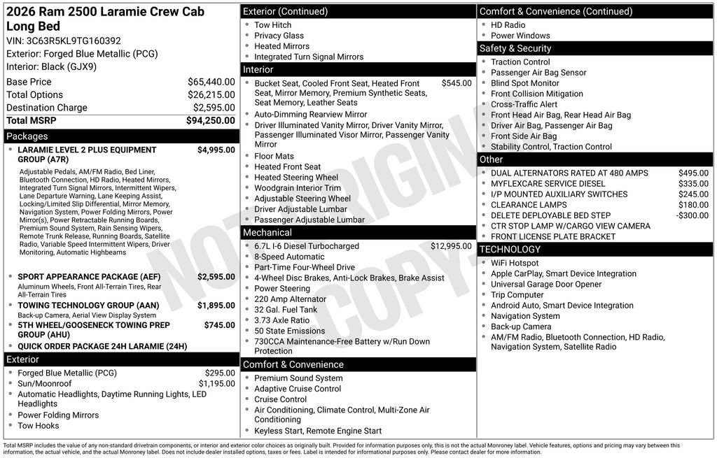 New 2026 RAM 2500 Laramie AWD/4WD image 6