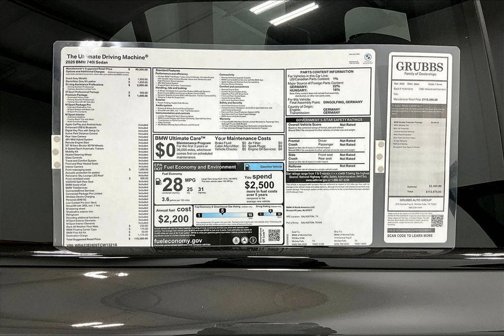 New 2026 BMW 740i RWD image 34