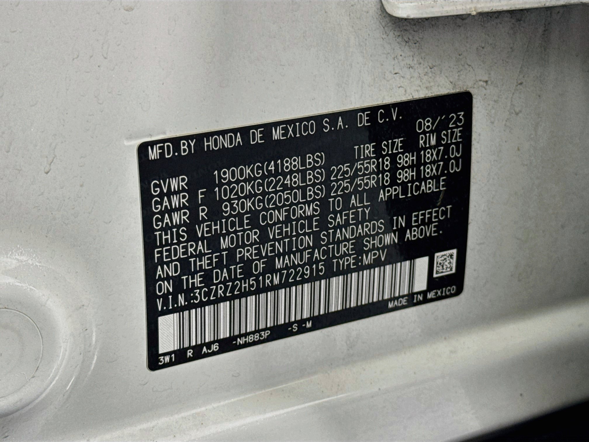 Certified 2024 Honda HR-V Sport image 30