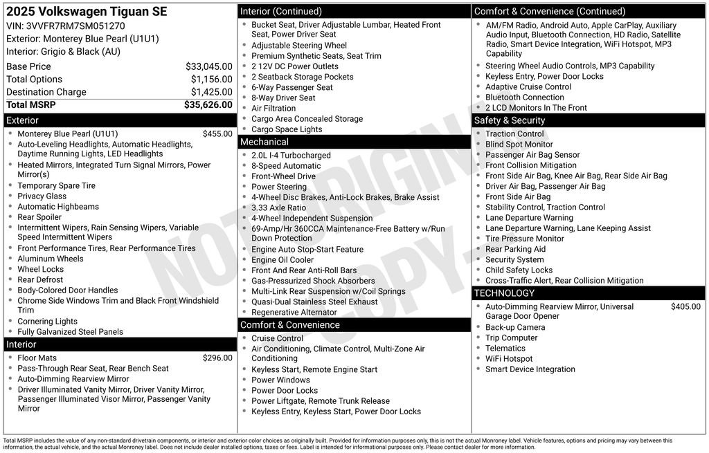 Used 2025 Volkswagen Tiguan SE FWD image 11