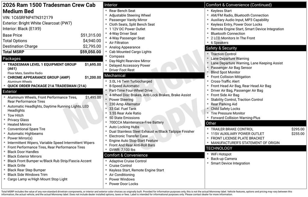 Used 2026 RAM 1500 Tradesman AWD/4WD image 11