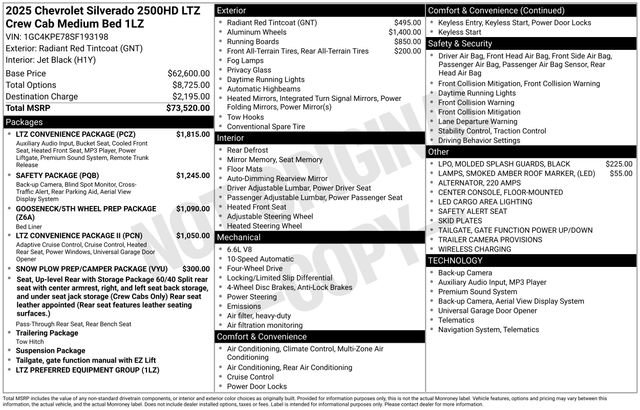 Used 2025 Chevrolet Silverado 2500 LTZ w/ LTZ Convenience Package AWD/4WD image 5