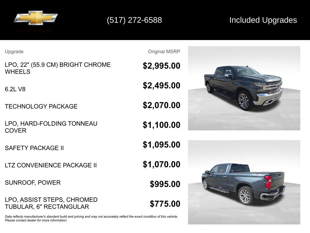 Used 2021 Chevrolet Silverado 1500 LTZ w/ Technology Package AWD/4WD image 5