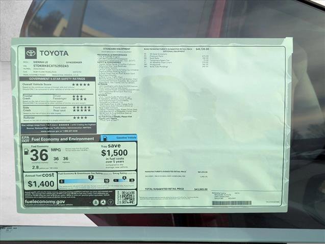 New 2026 Toyota Sienna LE image 17