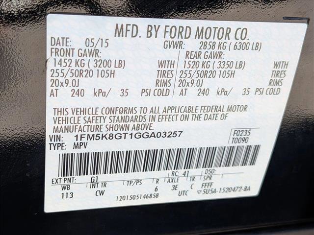 Used 2016 Ford Explorer Sport w/ Equipment Group 401A AWD/4WD image 26