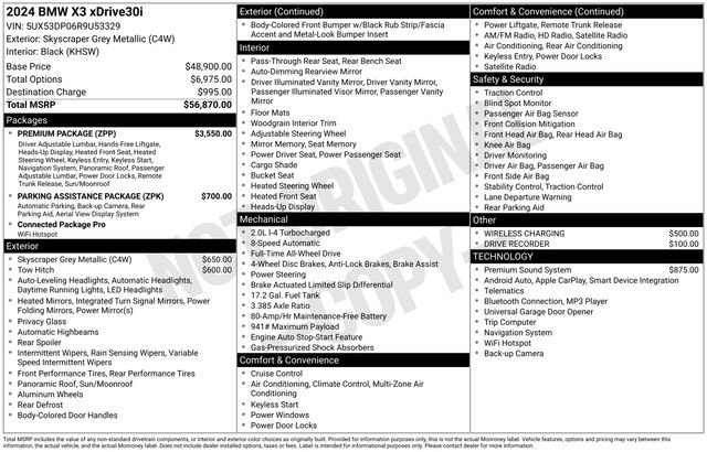 Used 2024 BMW X3 xDrive30i w/ Premium Package image 33