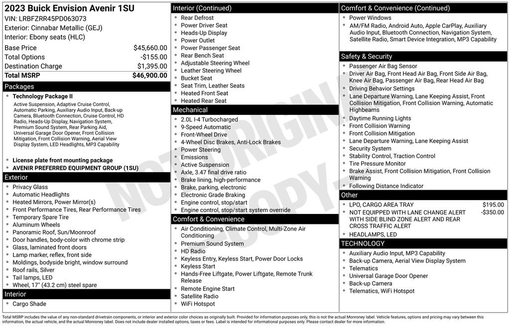 Used 2023 Buick Envision Avenir image 2