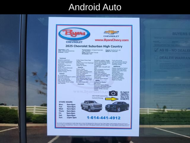 Used 2025 Chevrolet Suburban High Country AWD/4WD image 14