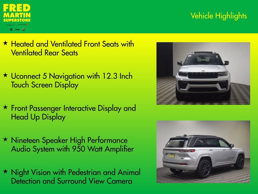 New 2026 Jeep Grand Cherokee Summit w/ Obsidian Package AWD/4WD image 14