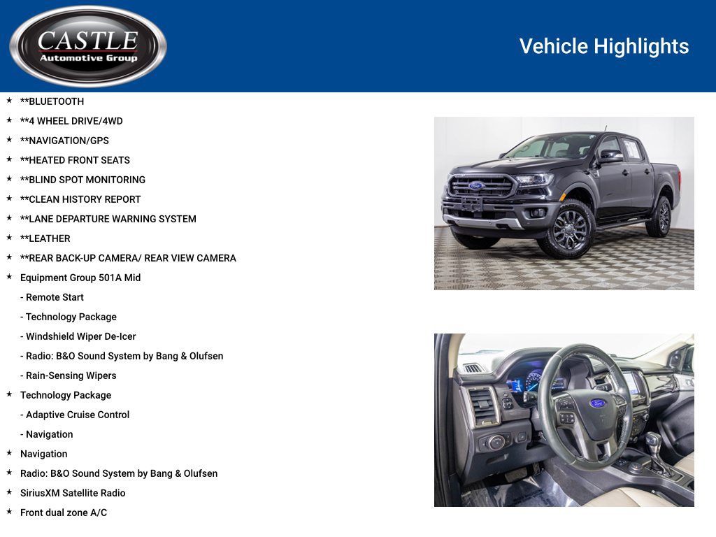 Used 2019 Ford Ranger Lariat w/ Equipment Group 501A Mid AWD/4WD image 3