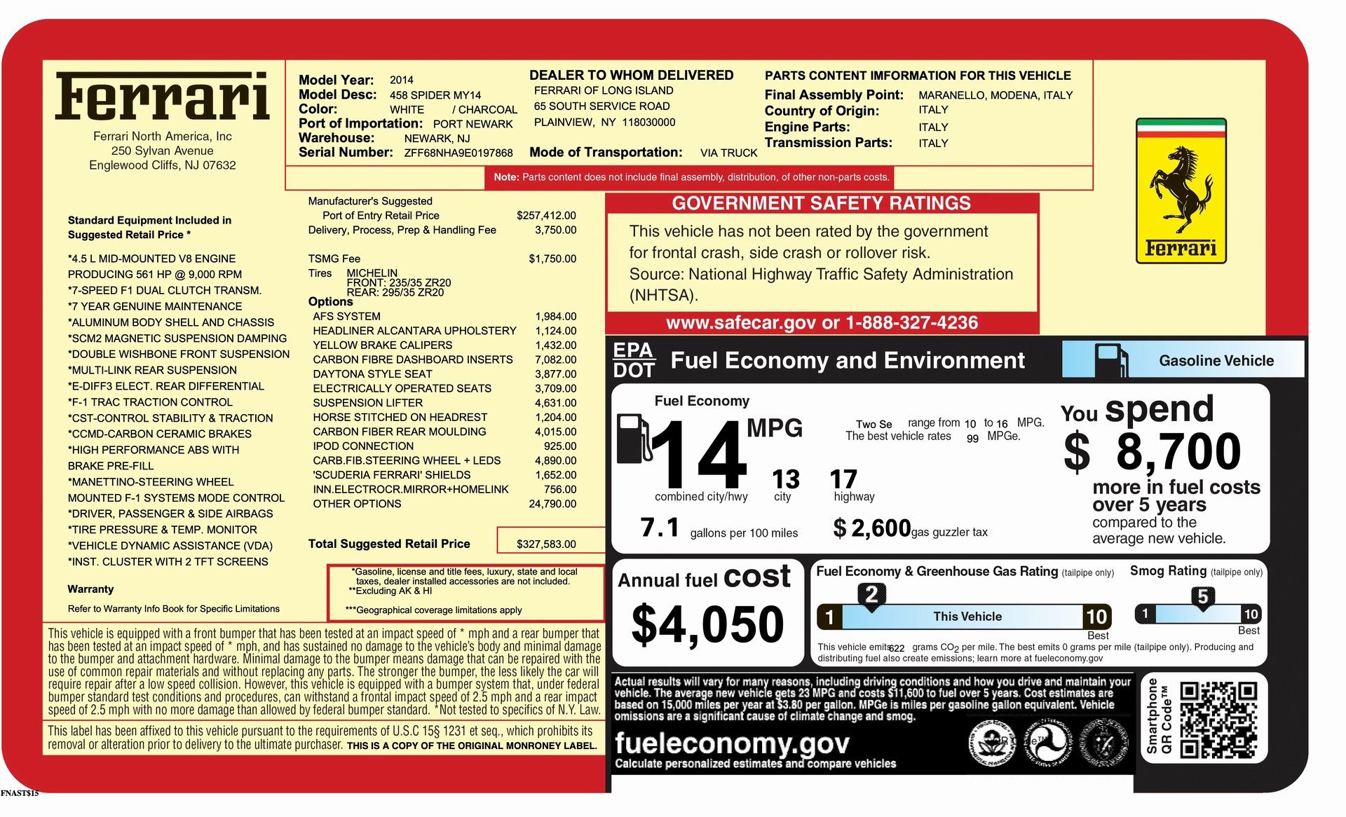 Certified 2014 Ferrari 458 Spider image 24