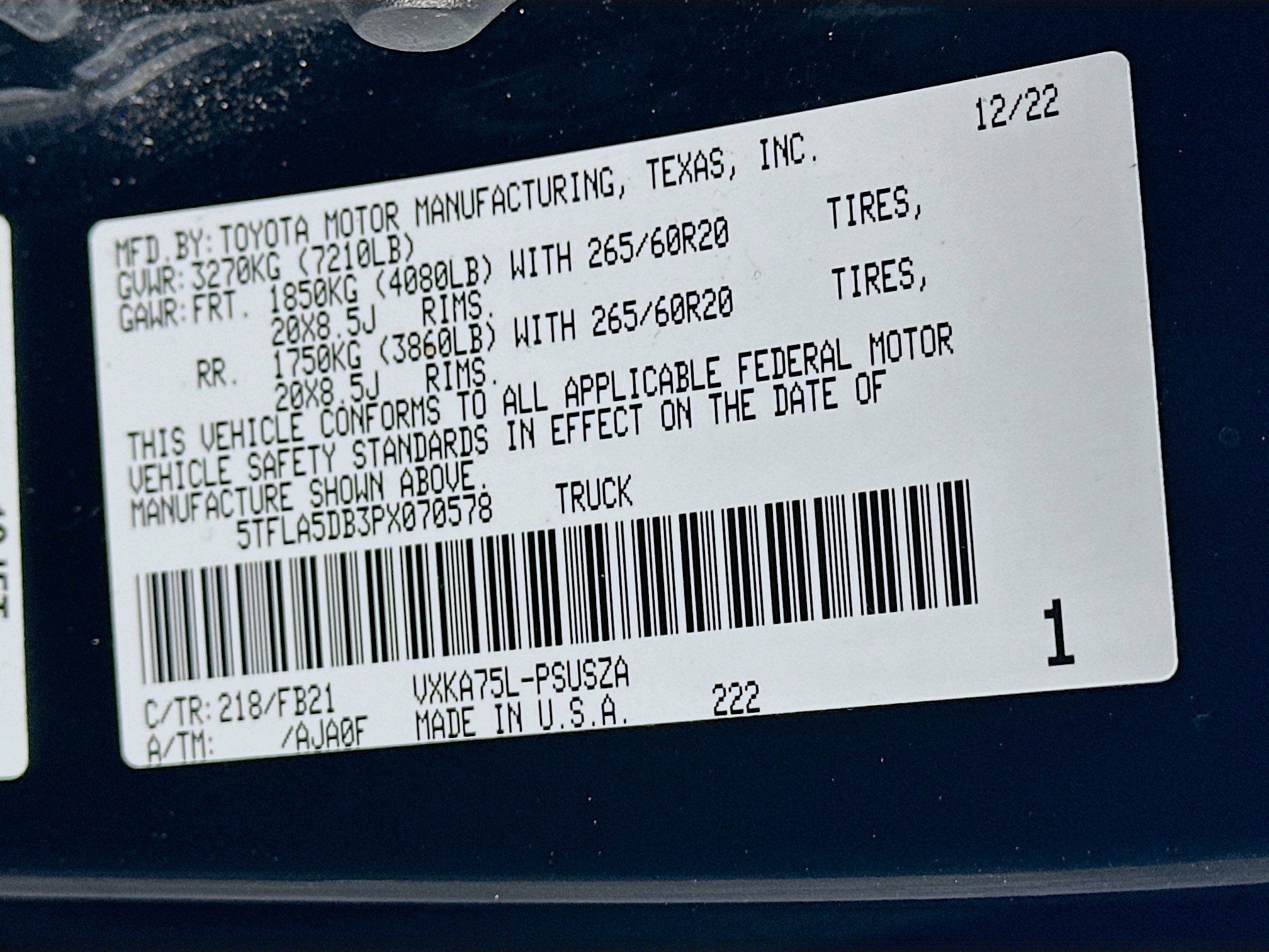Used 2023 Toyota Tundra SR5 w/ SR5 Convenience Package AWD/4WD image 12